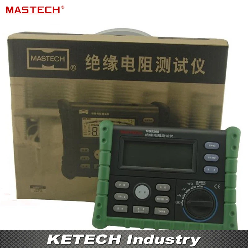 Цифровой измеритель сопротивления изоляции AC/DC Напряжение тестер megger MASTECH MS5205 |