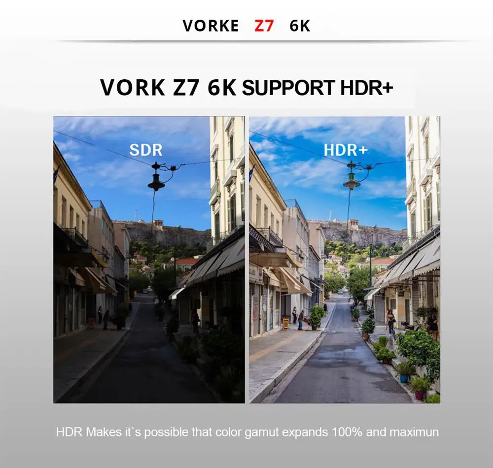 ТВ приставка Vorke Z7 Android 9 0 4 ГБ/64 Гб Allwinner H6 Smart TV Box Quad Core USB 3 6K HDR Google Player Youtube лучше чем