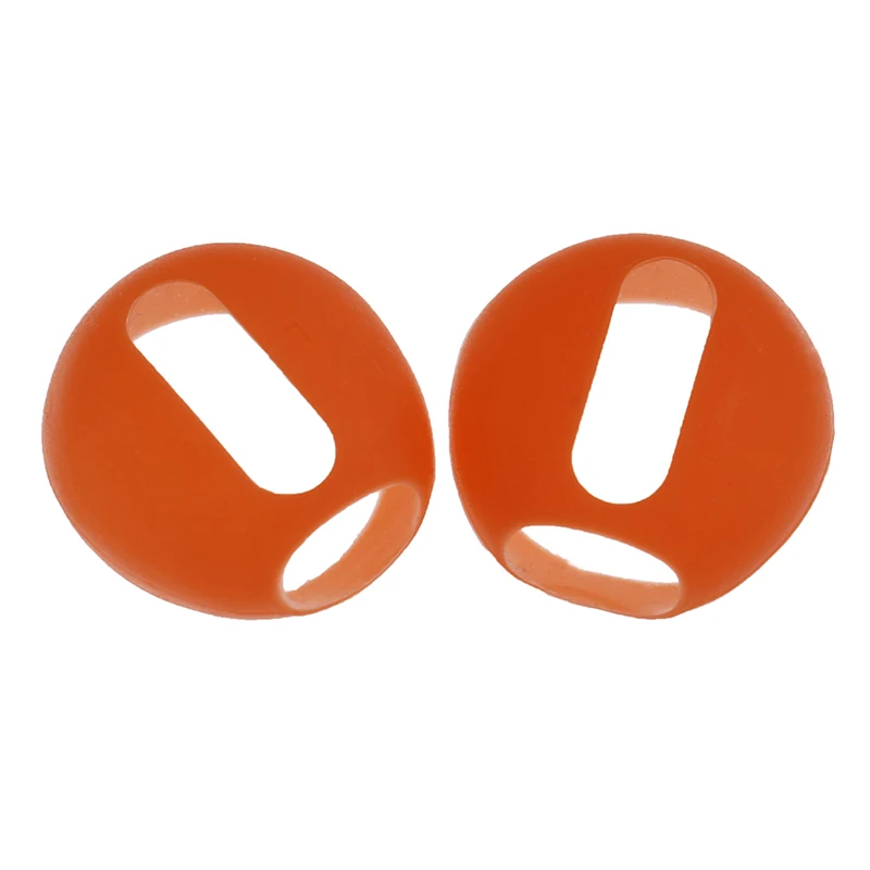 orange 2 шт./пара амбушюры советы для гарнитура для airpods силиконовый чехол подушечки вкладышей ушной крышки для iphone 7 7plus наушников затычек для ушей - Цвет: orange