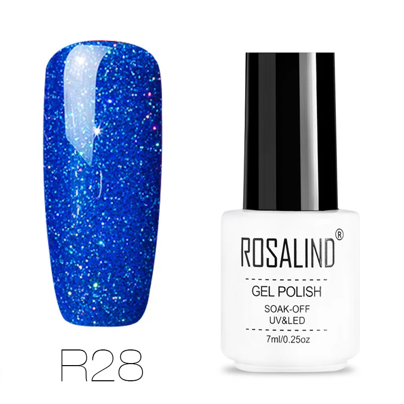 R28 ROSALIND Гель-лак для ногтей 7 мл Vernis полуперманентное верхнее покрытие маникюр замачивание уф-белая бутылка Гибридный Гель для лака для ногтей - Цвет: R28