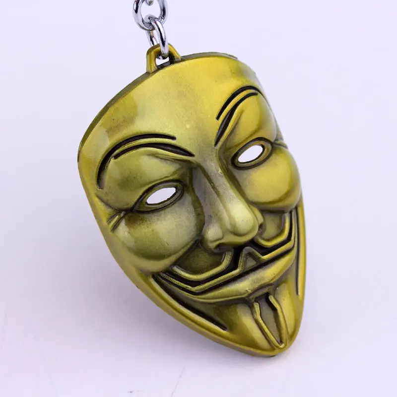 Ювелирные изделия MQCHUN V for Vendetta фильм брелок анонимная Маска Гая металлический