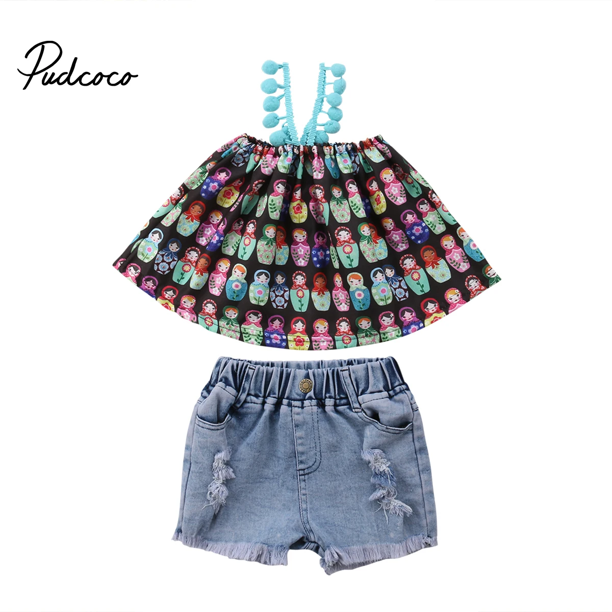 Pudcoco/Новинка Модный комплект одежды для новорожденных девочек с героями