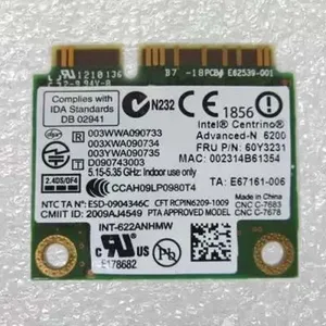 Wi-Fi-карта Int Centrino Advanced-N 6200 802,11 abgn для Lenovo Thinkpad L410 L412 R400 SL410 SL510 X200 X201 Series,FRU 60y3231