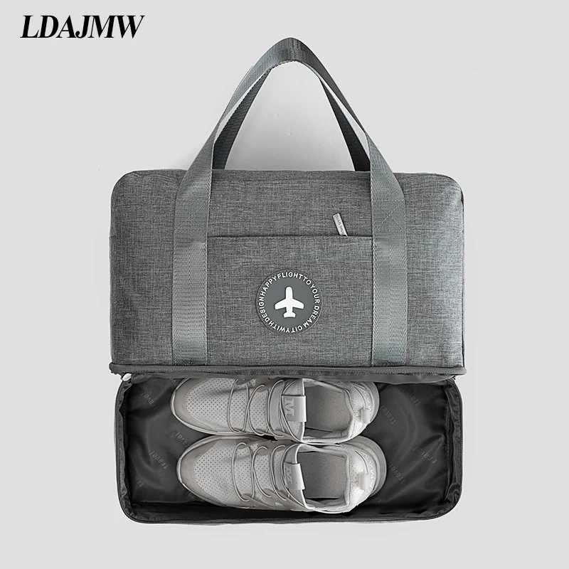 Отделение для сухого и мокрого Водонепроницаемая пляжная сумка обуви дорожная