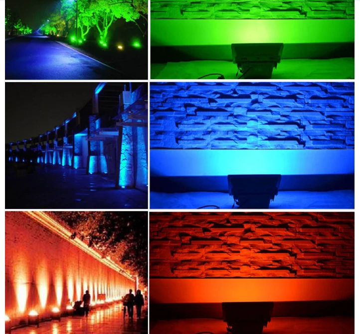 RGB 10 Вт 20 30 светодиодный прожектор освещение для улицы отражатель