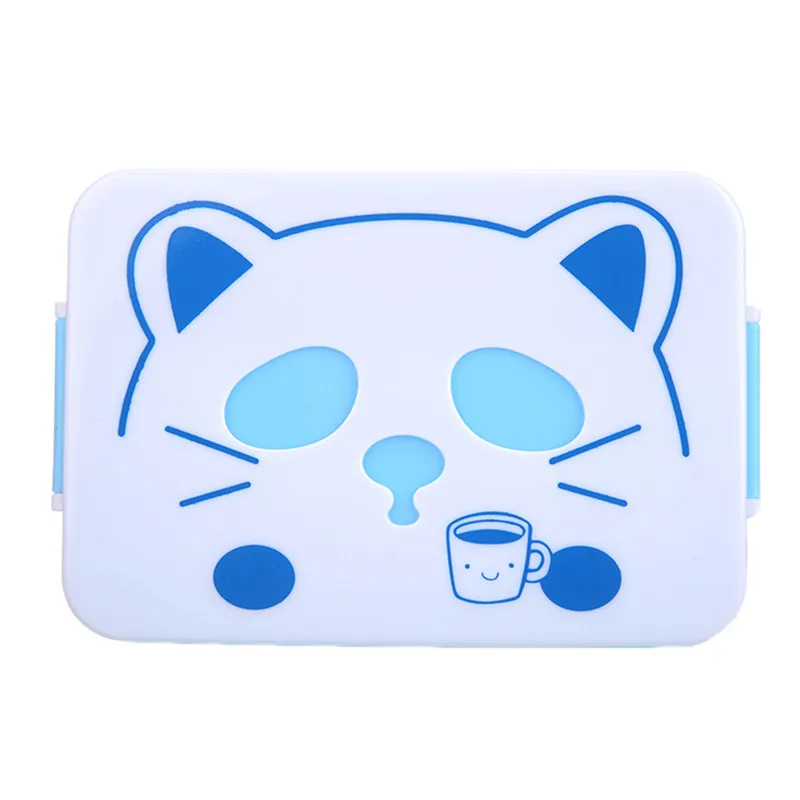 1 шт. пластиковый милый кот лицо пищевой контейнер для хранения фруктов