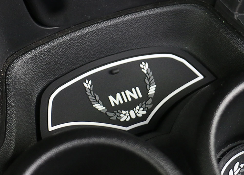 1 pcs Car Cup Coffee Cushion Storage Groove Coaster Washable Auto Non-slip Mat Pad For Mini Cooper One JCW F55 F56 Accessories