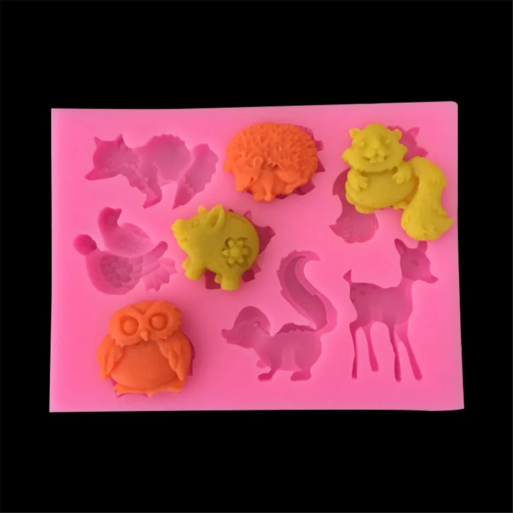 1 шт. милая мультяшная форма с оленем лесным животным 3D силиконовые формы сделай