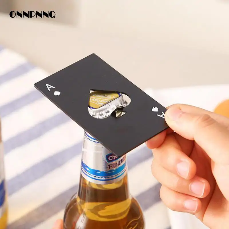 1pcs Stainless Steel Creative Poker Bottle Opener Shaped Wine High Quality Beer Kitchen Accessories | Дом и сад
