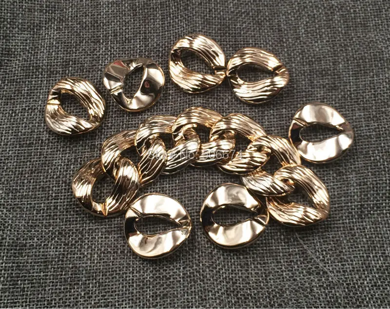 27/27mm 20pcs Women Europe and the United States rose Gold garment accessorries all-match thick Choker Shiny diy chain necklace |