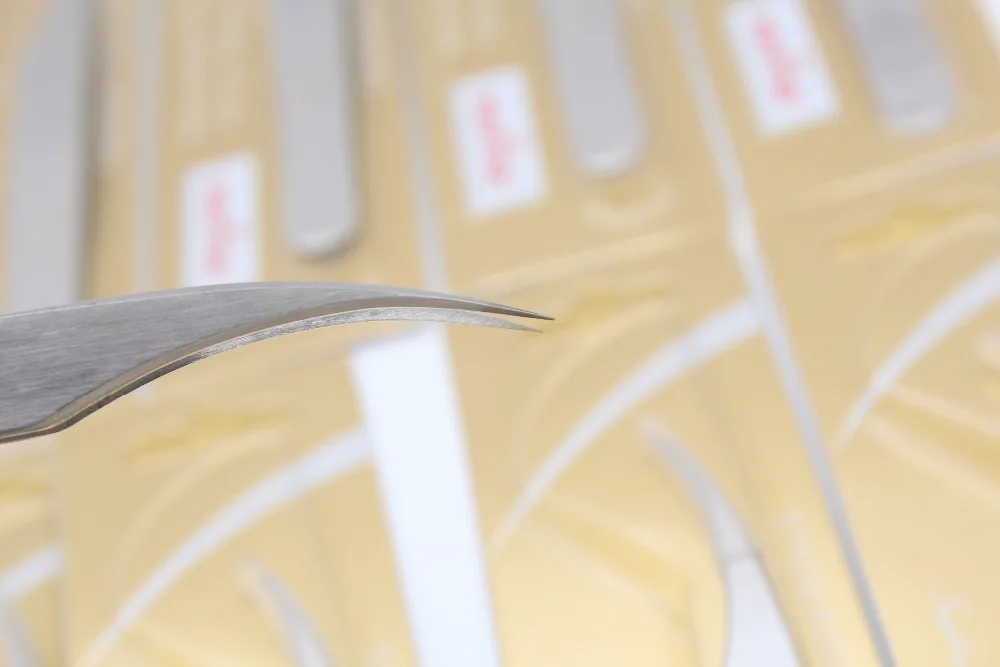 1 шт. Пинцет для ресниц безопасный антистатический Изогнутый пинцет из