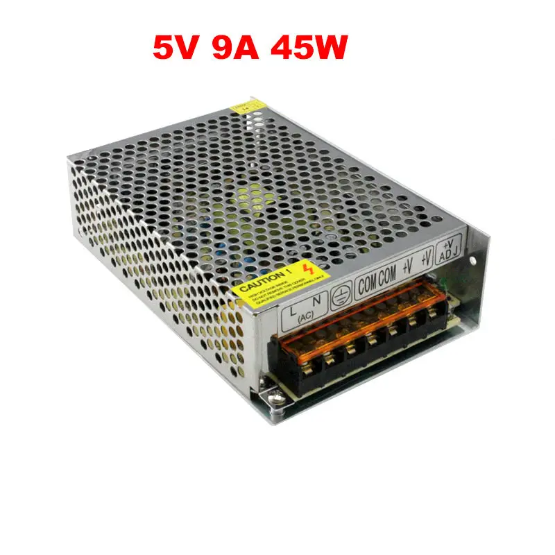 Светодиодный источник питания с переменным/постоянным током 5 В 45 Вт драйвер 9 А