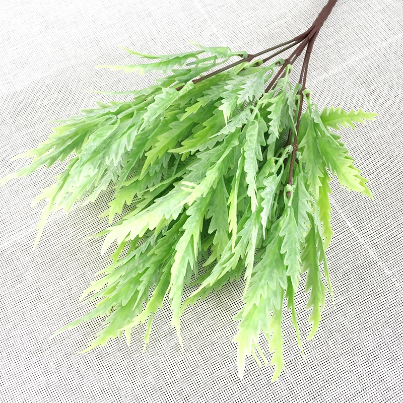 Shrub завод папоротник зеленая стена искусственный цветок ветка 7 стволовых