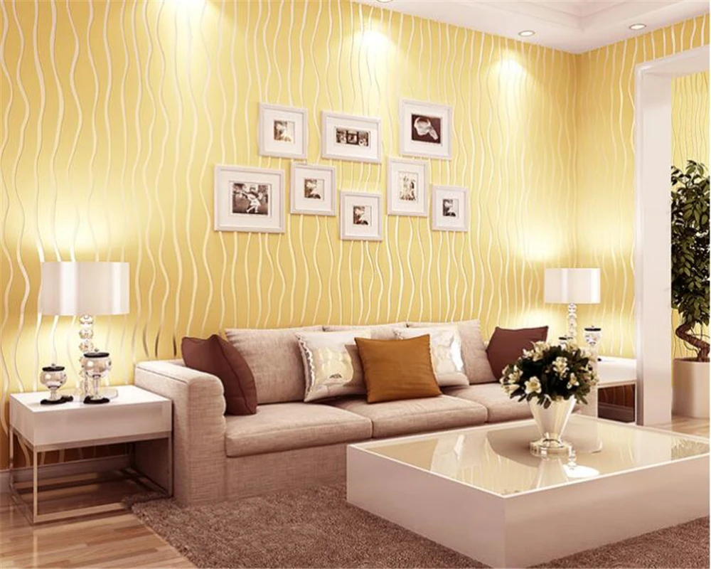 Простые современные полосатые нетканые обои 3D стереоскопические для