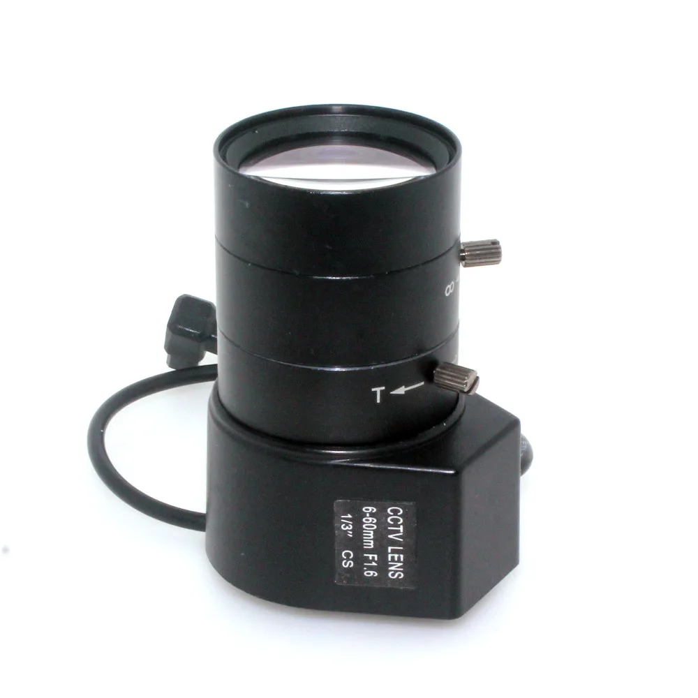 HD 1/3 &quot6-60 мм F1.6 CS Mount DC Auto Iris варифокальный ИК CCTV объектив для корпуса камеры |