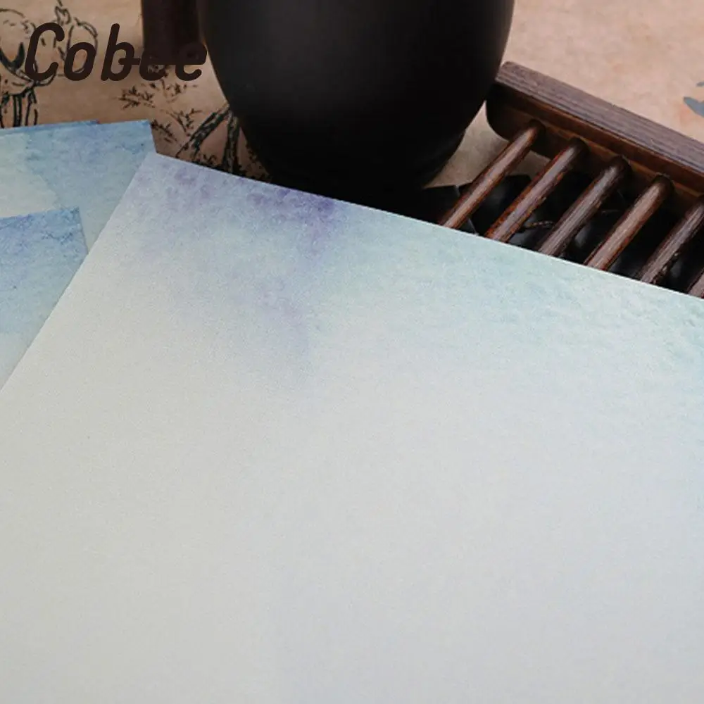 8 шт бумажные открытки на крафт-бумаге, бумажный конверт, китайский стиль, бумага для учебы, чистый и свежий подарок, элегантные античные канцелярские принадлежности