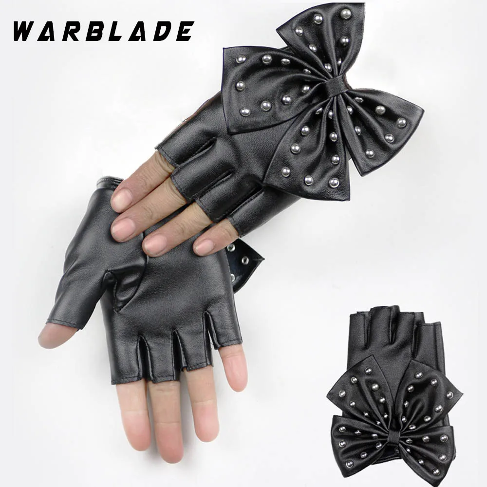 Новые женские перчатки WarBLade из искусственной кожи 2018 черные без пальцев для