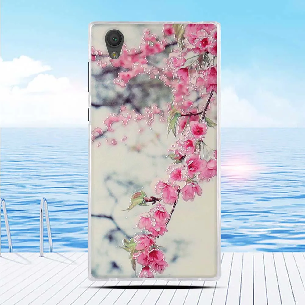 Чехол для Sony Xperia L1 E6 G3312 G3313 мультяшный 3D рельефный чехол с цветочным принтом