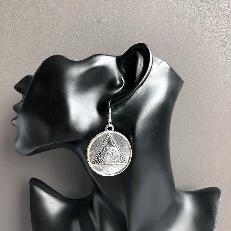 Jhumki цыганские индийские женские ювелирные изделия бычий глаз тайские серебряные индуистские солнечные хиппи племенные Винтажные висячие серьги афганский бычий глаз подарок