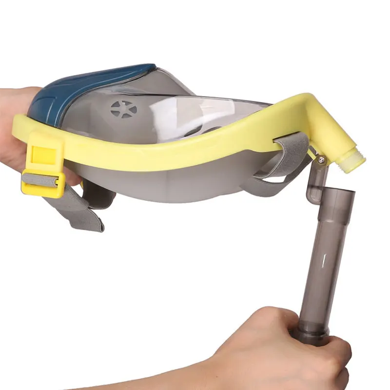 Маска для подводного плавания незапотевающая на все лицо комплект сноркелинга