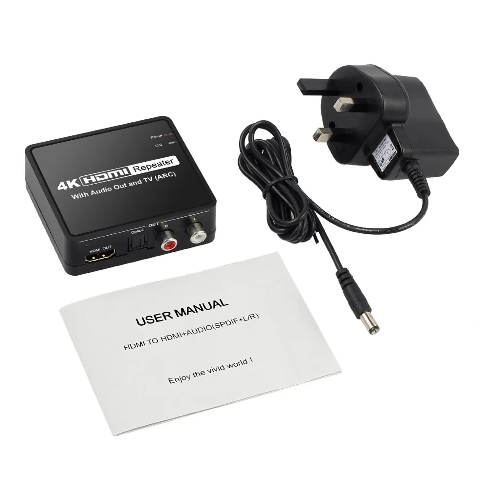 4K x 2K HDMI к HDMI и оптический TOSLINK SPDIF+ L/R стерео аудио экстрактор конвертер с функцией ARC HDMI аудио сплиттер