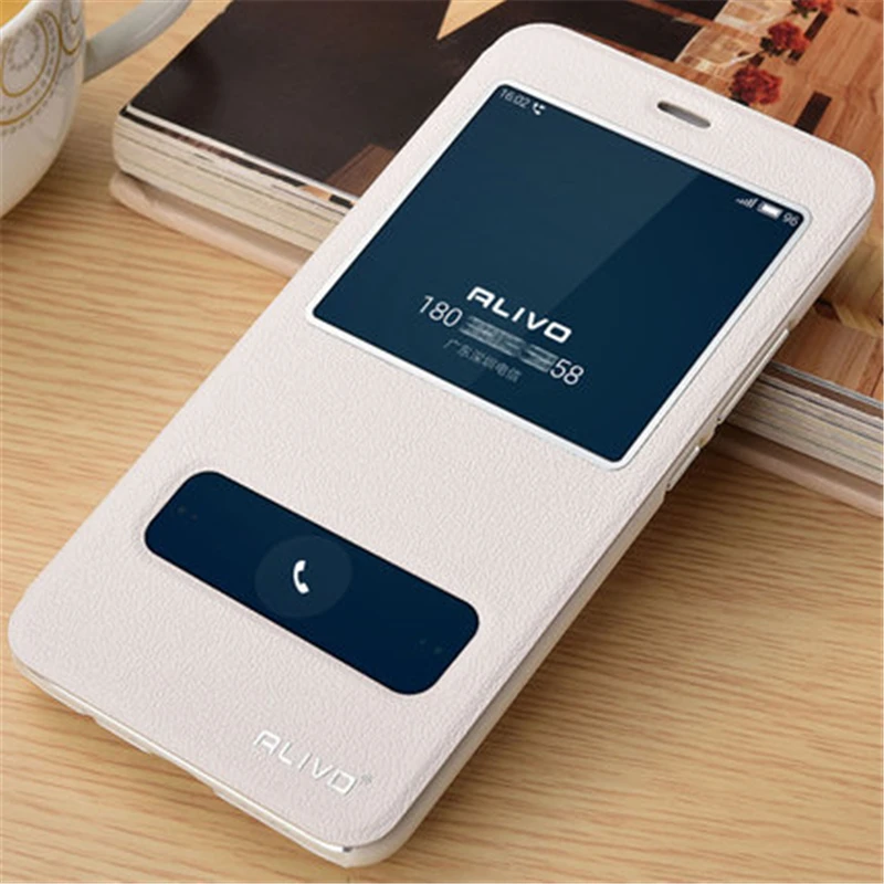Meizu M5 Case Новый Дизайн Kickstand PU Кожаный Чехол Для мини 5.2 дюймов Окно Просмотра ALIVO