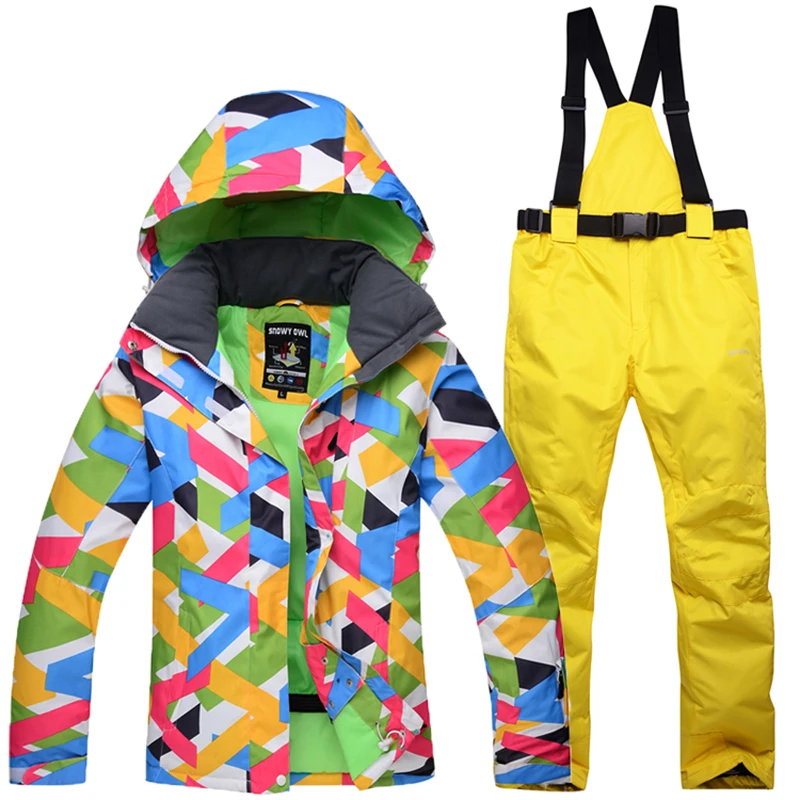 

Ski Suit for Women New High Quality Female Windproof Waterproof Winter Sets Snow Jacket And Pants Skiing And Snowboarding Suits