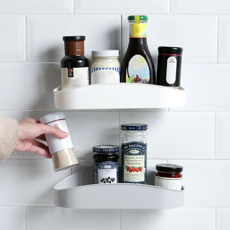 Клейкая полка для ванной Badkamer Rek угловая душа кухонные аксессуары украшения дома