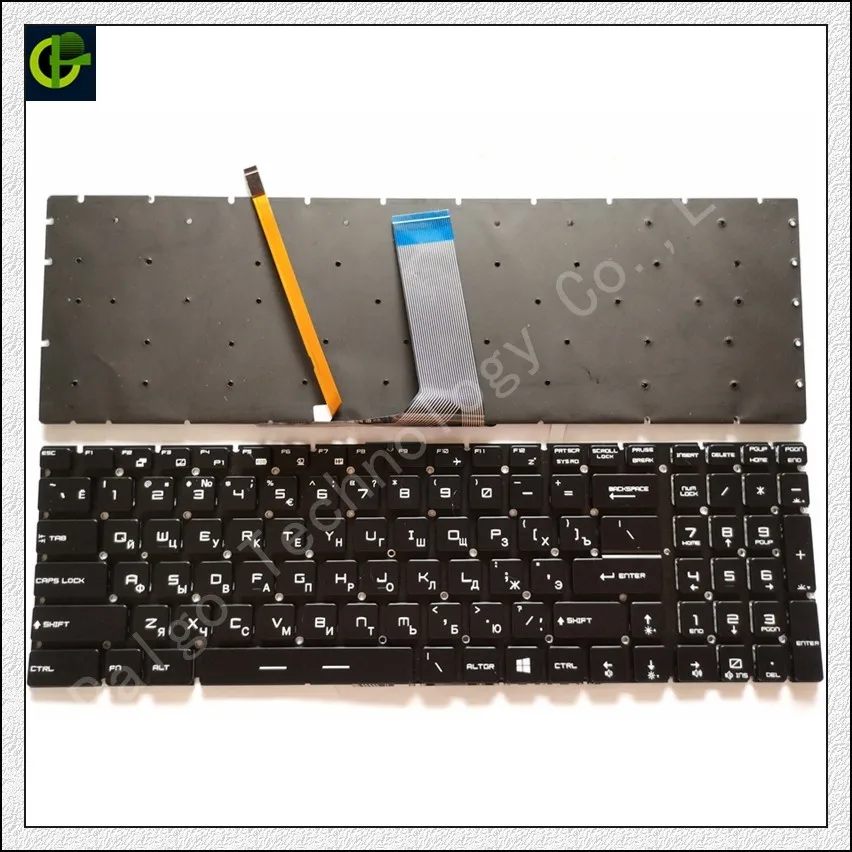 Русский зеленого и синего цветов клавиатура с подсветкой для MSI GE63 GE63VR GE73 GE73VR GP72MVR