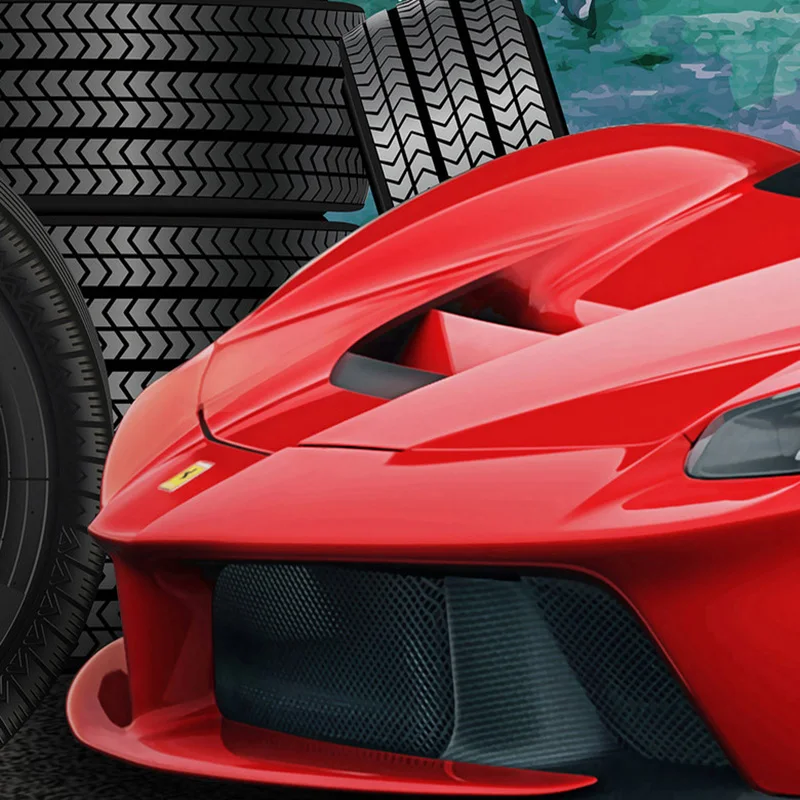 Пользовательские Любой Размер стены ткани 3D спортивный автомобиль граффити обои