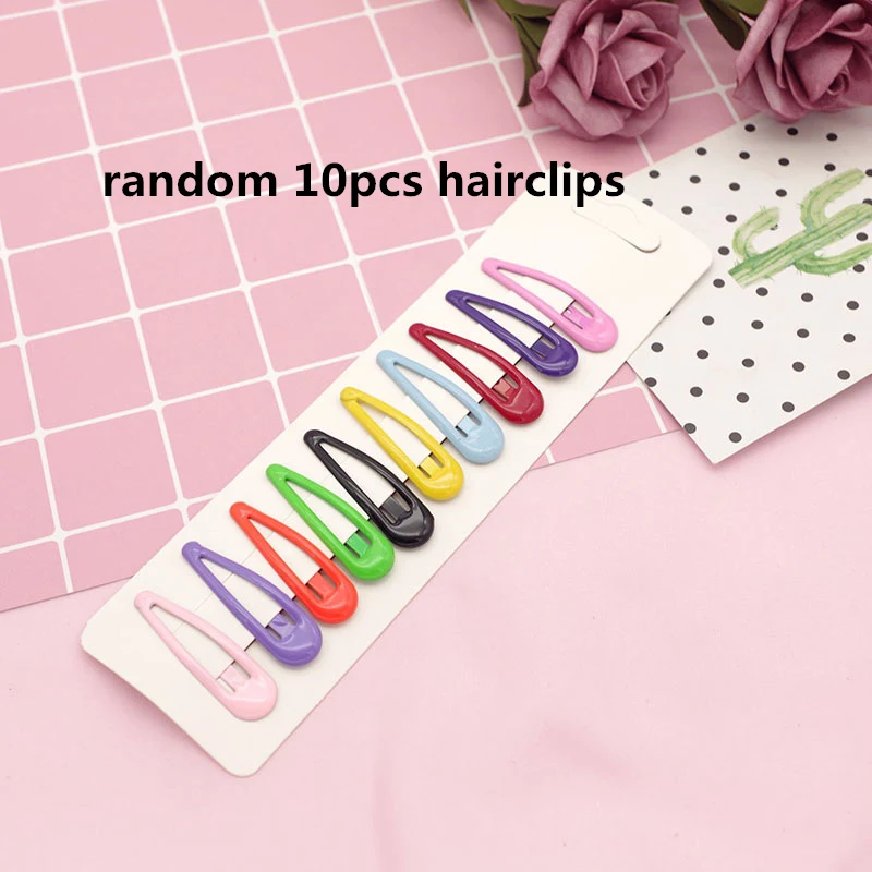 10pcs 87 10 шт./лот аксессуары для волос для девочек карамельный Желейный цвет капающий порошок зажим для волос Принцесса заколка Твердые заколки для волос головной убор шпильки - Цвет: 10pcs 87
