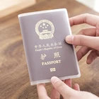 Практичная Прозрачная Обложка для паспорта унисекс, футляр для удостоверения личности, банковских карт, визиток, держатель для паспорта, мягкий чехол из ПВХ