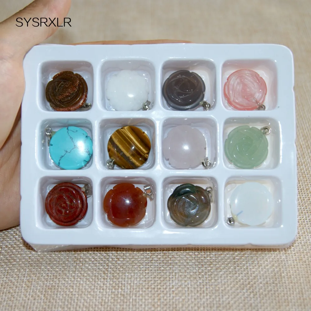 Модные смешанные разнообразные ожерелья из 12 искусственных роз в форме