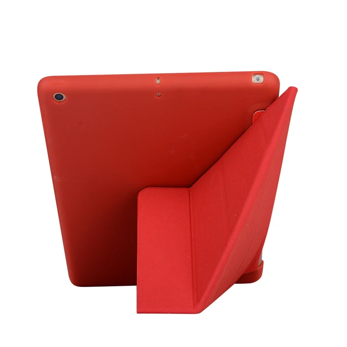 Soft Silicone Smart Cover Transform Stand Case for iPad 9.7 2017 Protector Shell Pouch iPad9.7 2018 A1893 A1954 A1822 A1823 Bag |