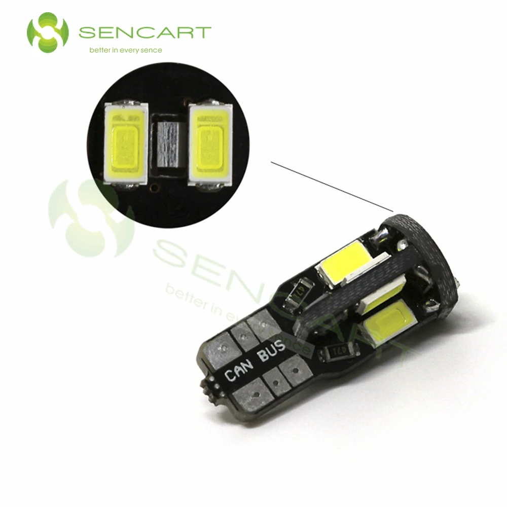 2 шт. T10 W5W 10SMD 5630LED автомобильная лампа для боковых габаритных клиновых номерных