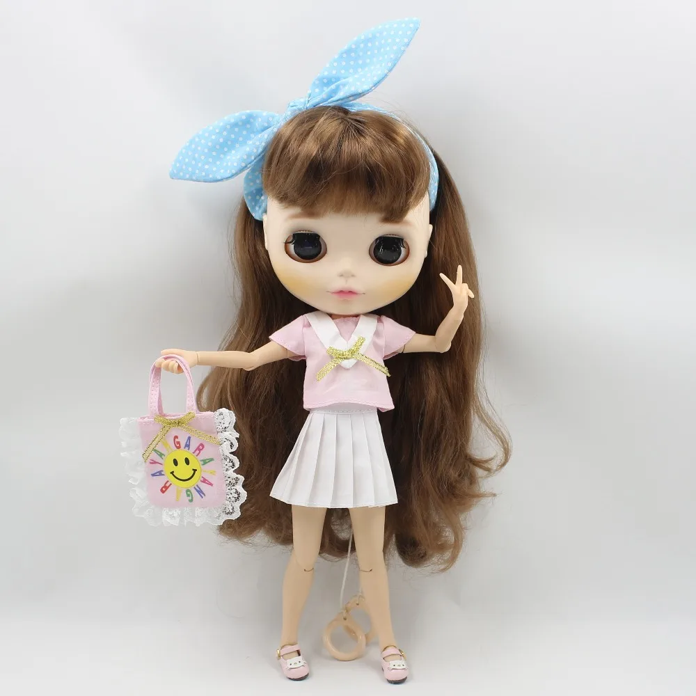 DBS icy blyth doll licca Милая юбка розовая рубашка сумка только одежда без куклы|toys free