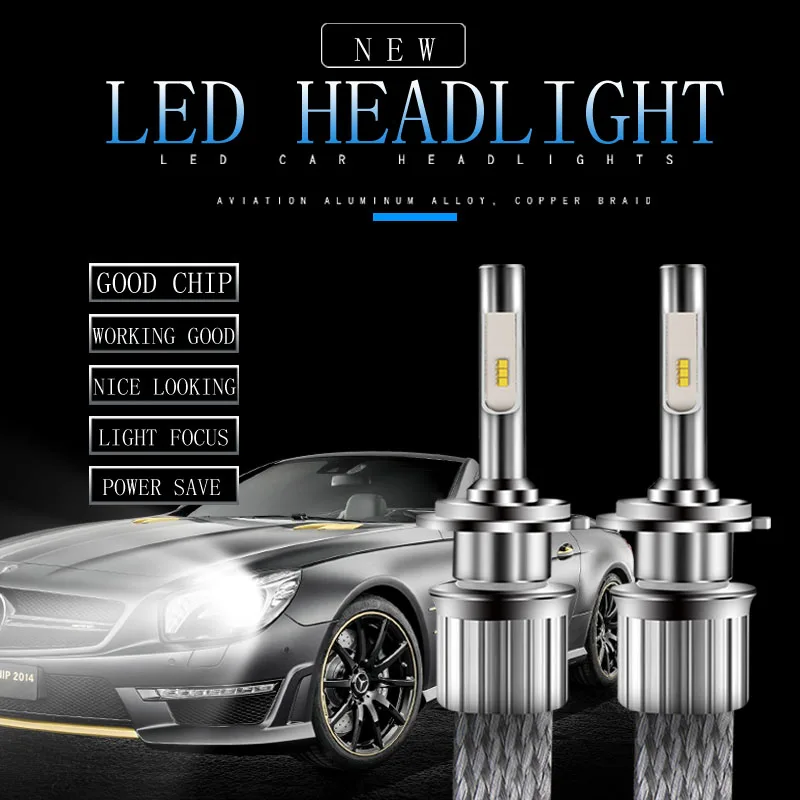 Gzsimeway Автомобильные светодиодные фары H11 H8 6000K H1 H3 H4 H7 H9 Hb3 9005 9012 h27 D2R D2S HB4