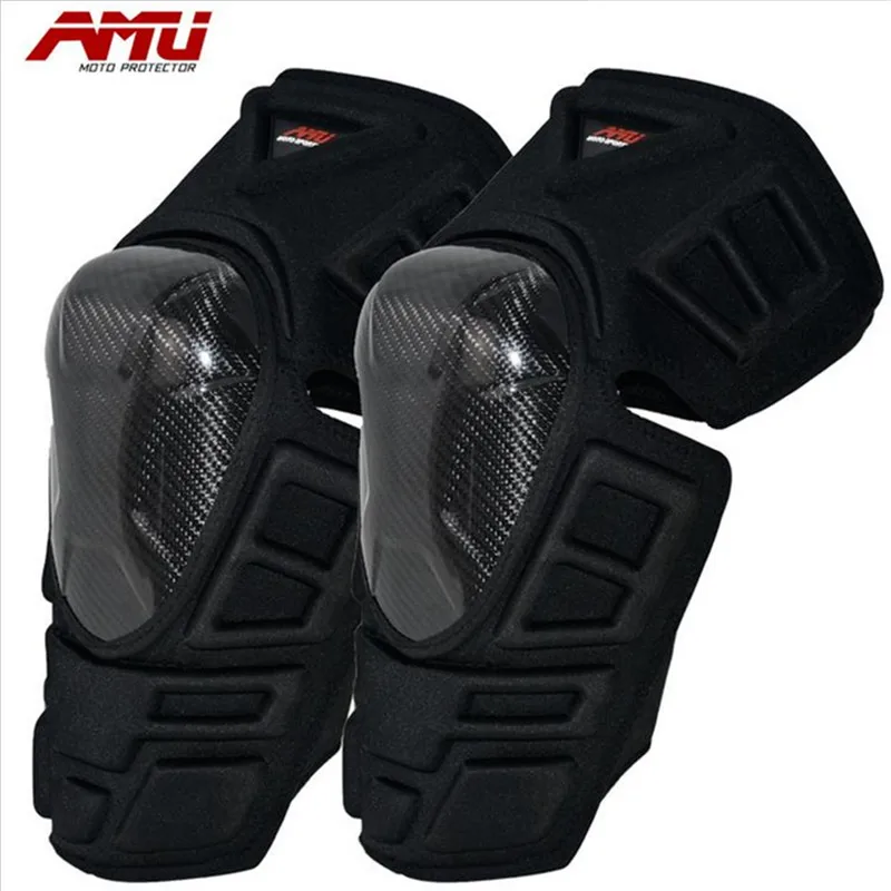

Authentic AMU carbon fiber kneeling motorcycle electric car off-road riding protection breathable warm anti-wrestling knee P22