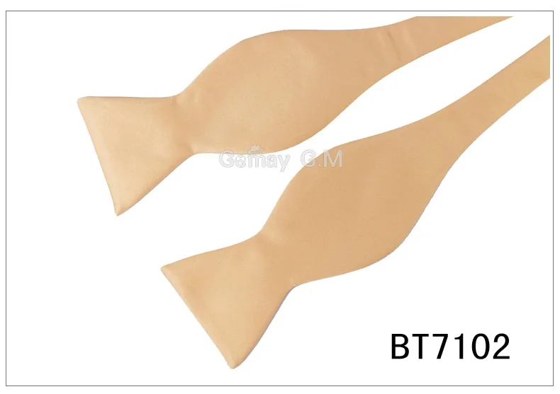 Fashion Commercial Mens Bowties For Men Plain Sold Color Silk Self Bow ties High Quality Multicolor Pre-tied For Wedding Party - Цвет: BT7102