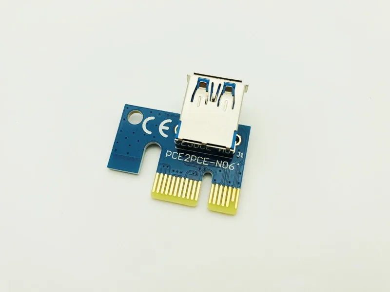 100 шт. обновленная версия VER 008C PCI-E Riser Express Card 1x до 16x удлинитель 6Pin кабель питания
