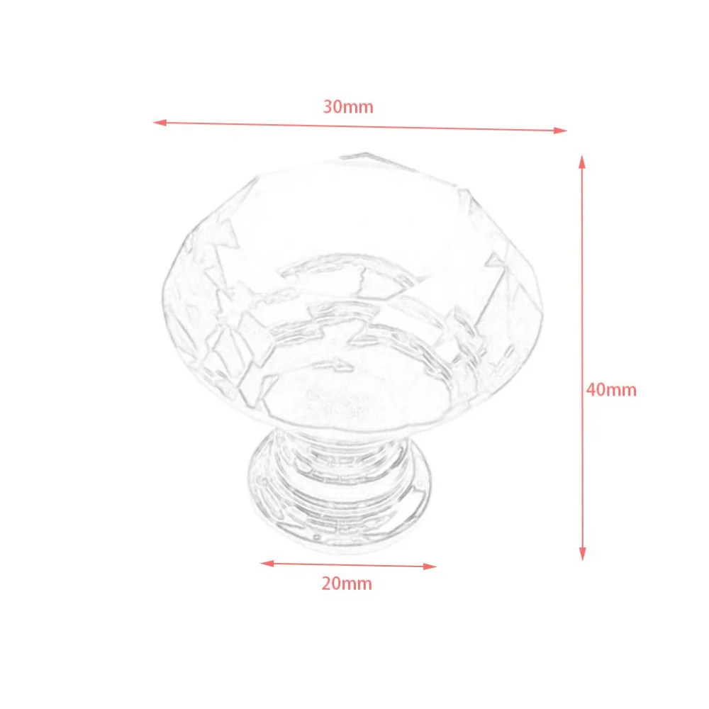 Ручки для дверей с фиолетовым кристаллом и алмазным покрытием 30 мм|Ручки шкафа| |