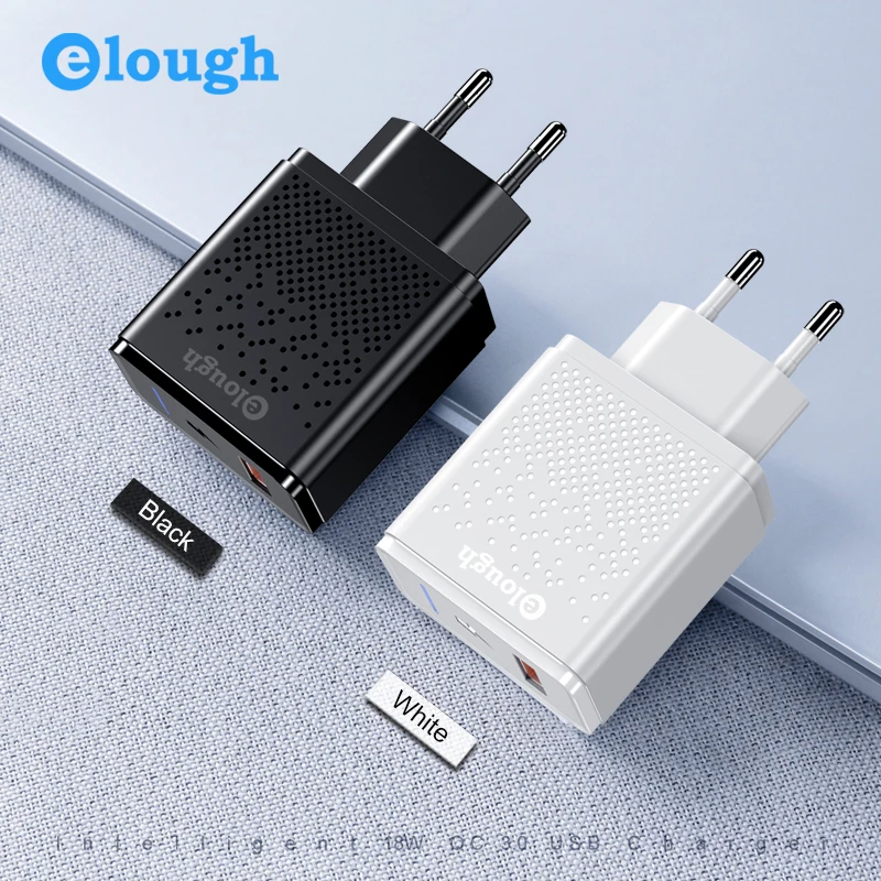 Elough Quick Charge 3 0 зарядное устройство для мобильного телефона штепсельная вилка
