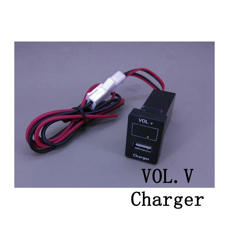 1 шт. USB зарядное устройство автомобильное зарядное устройство USB разъем напряжение дисплей Температура аудио зарядное устройство VOL. V TEM HDMI для Toyota Corolla Yaris IZOA