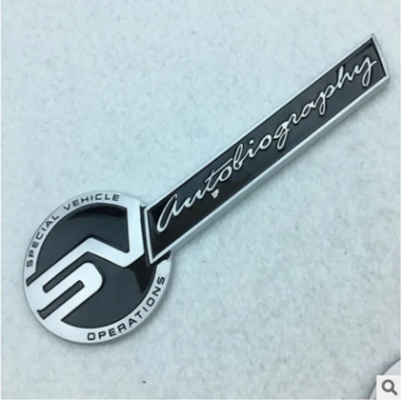 B Car Exterior Decoration SV Autobiography Decal for Land Rover Range Rover SV Sticker Freelander 2 Defender Discovery 4 Emblem - Color Name: B