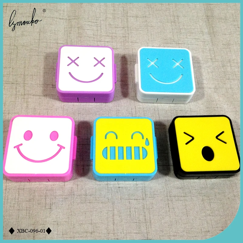 Lymouko новый дизайн мультяшный милый смайлик портативный с зеркалом чехол для