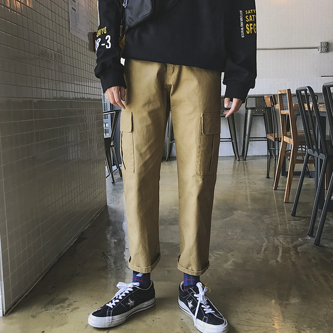 Aelfric Eden Vintage Solid Color Harem Mens Pants Casual Trousers 2018 Autumn Joggers Male Sweatpants Fashion Streetwear MC13 | Мужская