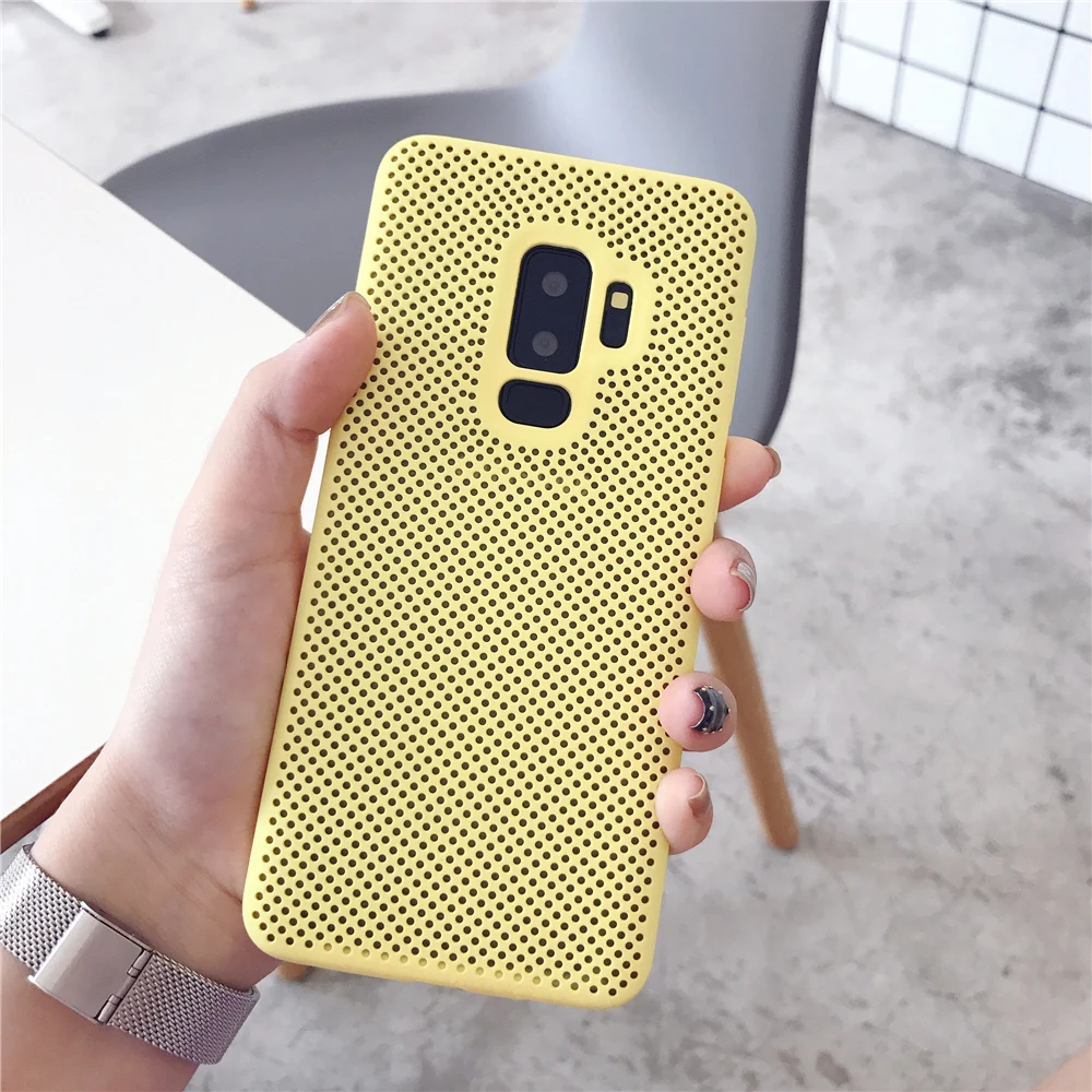 Case for Samsung Galaxy S8 Popular Net Breathable Phone For S9 Plus Note8 Soft Silicone Cool Hollow Mesh Back Cover |