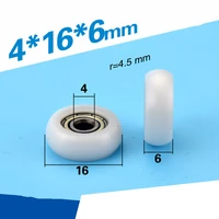 4 16 6mm pom injection plastic sliding door and door round ball bag plastic pulley bearing container plastic small wheel