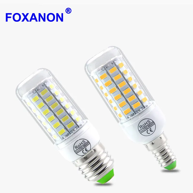 E27 E14 светодиодные лампы 220 В (200 240 В) 24 36 48 56 69 72leds лампа кукурузы Заменить CFL 5 Вт 7 9 11