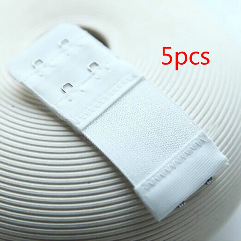 white 5pcs 1/3/5 PcsWomen 2 ряда 2 крючка бюстгальтер расширитель бюстгальтеры туфли с ремешком и пряжкой нижнее белье швейные инструменты Аксессуары для нижнего белья - Цвет: white 5pcs